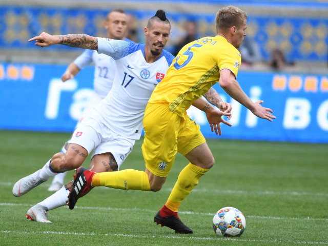 Ukrajina futbal LN Slovensko hamšík
