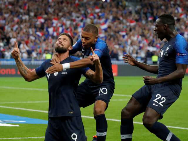 Olivier Giroud, Kylian Mbappé, Benjamin Mendy