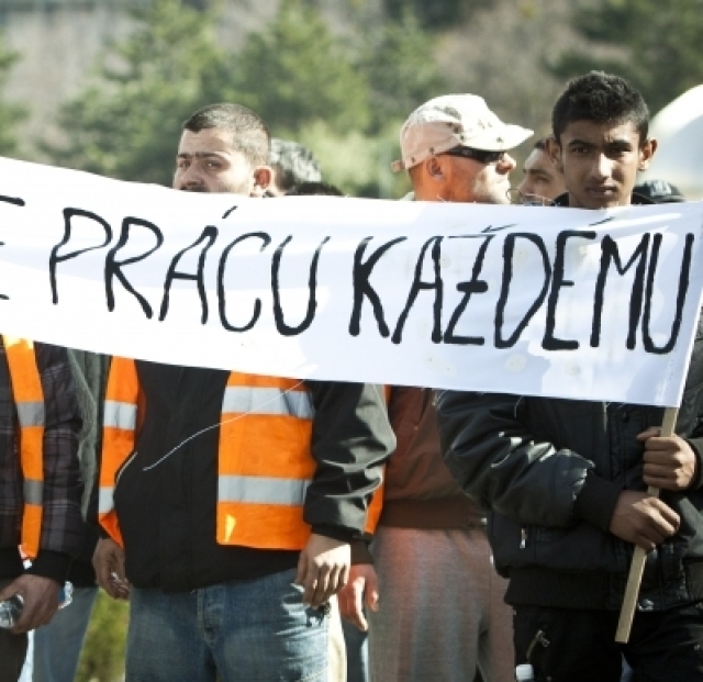 rómovia, práca, demonštrácia