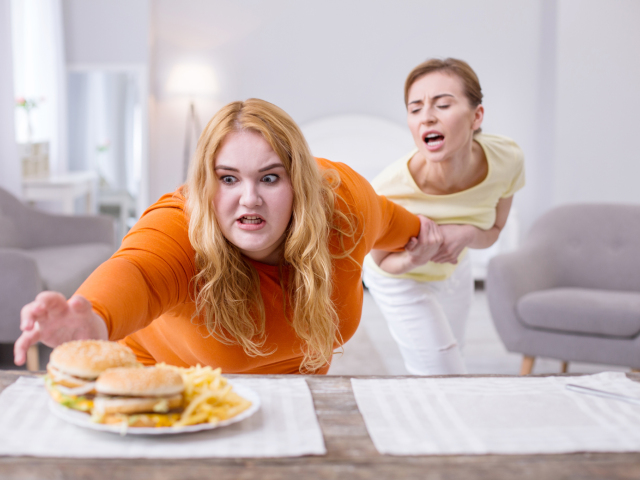 hlad, cholesterol, obezita, jedlo, prejedanie