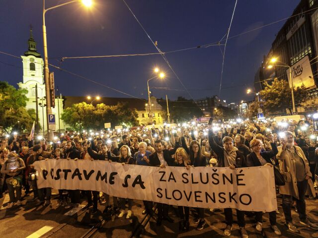 Bratislava pochod Za slušné Slovensko