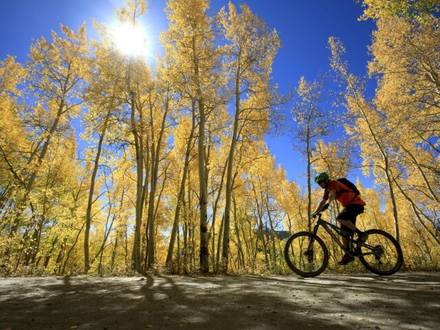 Colorado, jeseň, bicykel