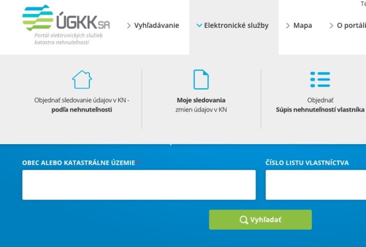 kataster, ESKN, vlastníctvo nehnuteľnosti