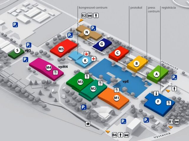 Agrokomplex - mapa výstaviska