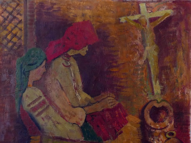 Žena pod krížom, obraz, M.A. Bazovský