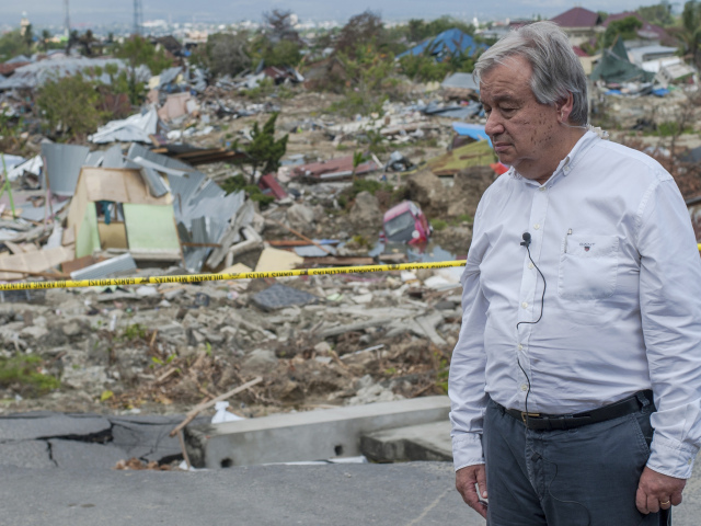 Indonéia, Sulawesi, Palu, OSN, Guterres