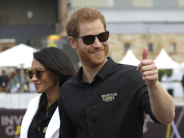 Princ Harry a jeho manželka Meghan, vojvodkyňa zo Sussexu na Invictus Games pretekárskej výzve.