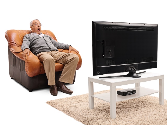 televízia, senior, dôchodca