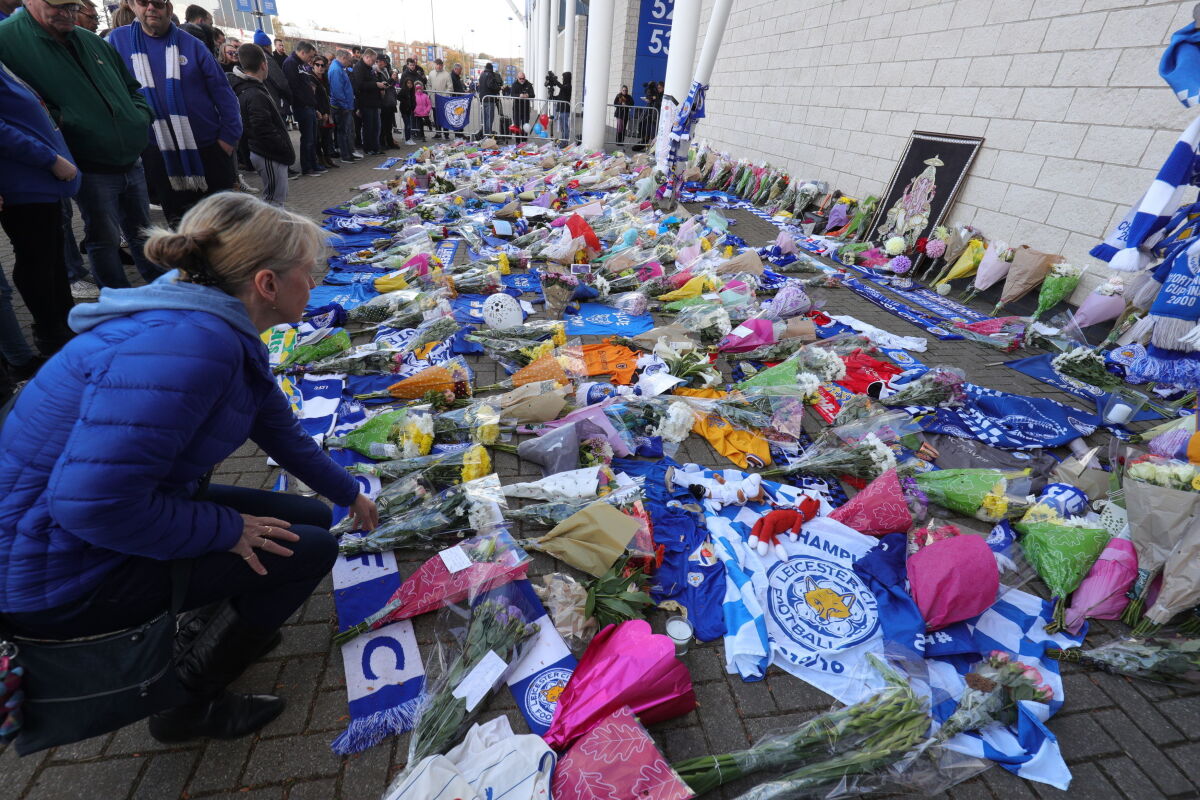 Britain Soccer Helicopter Crash Leicester