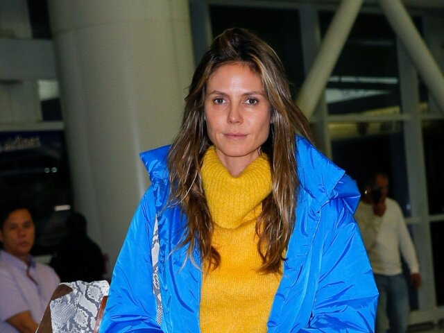 Nemecká modelka a televízna osobnosť Heidi Klum odlieta z New Yorku.