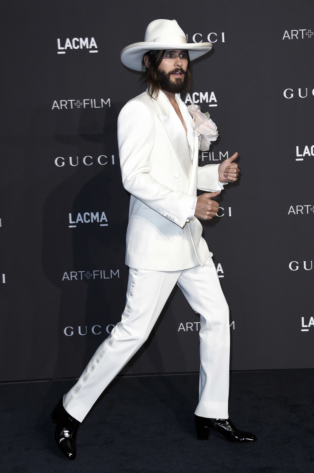 Hudobník Jared Leto dorazil na LACMA Art + Film Gala v Los Angeles. 