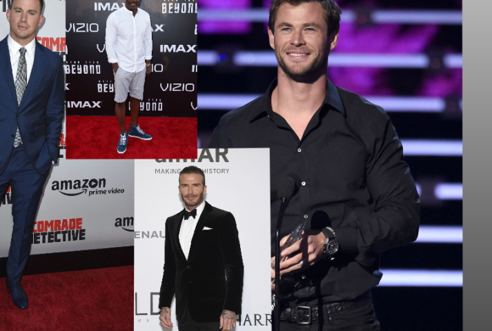 Idris Elba, Channing Tatum, David Beckham, Chris Hemsworth