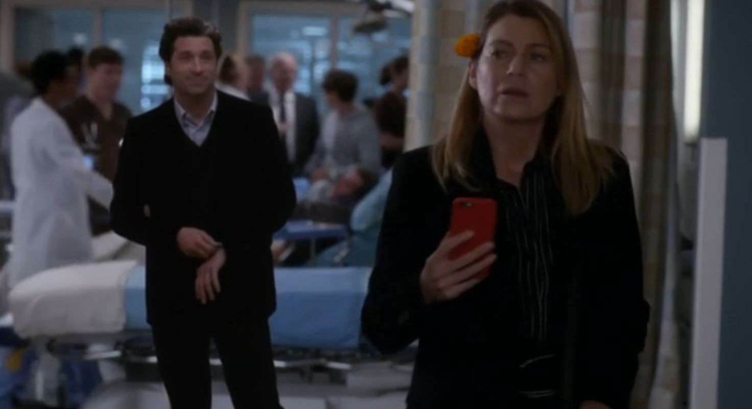 V seriáli sa na pár sekúnd opäť objavil aj Derek (Patrick Dempsey), žiaľ, len ako spomienka.