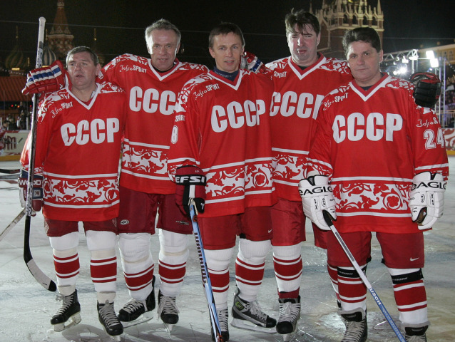 Vladimir Krutov, Vjačeslav Fetisov, Igor Larionov, Alexej Kasatonov a Sergej Makarov