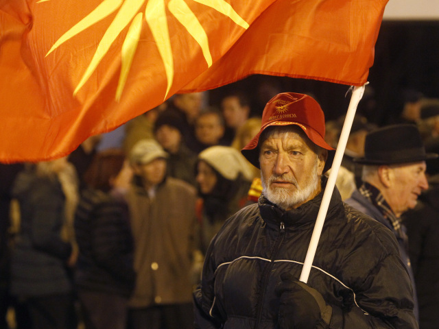 macedónsko, skopje, protest, demonštrácia