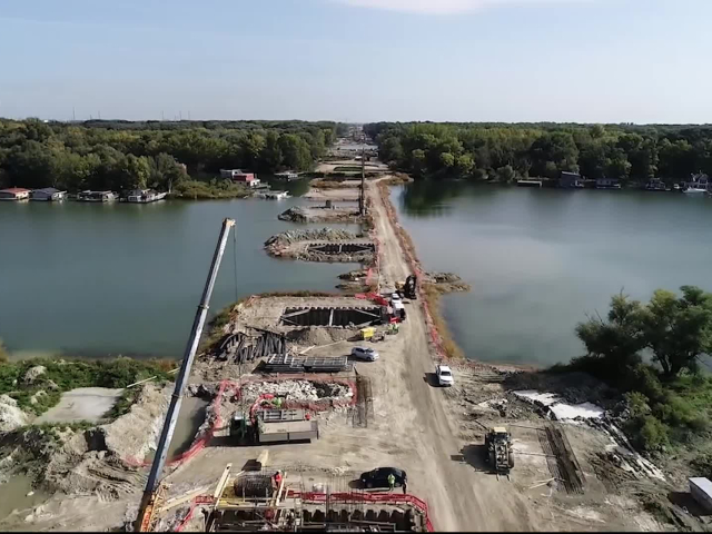 Výstavba obchvatu Bratislavy.
