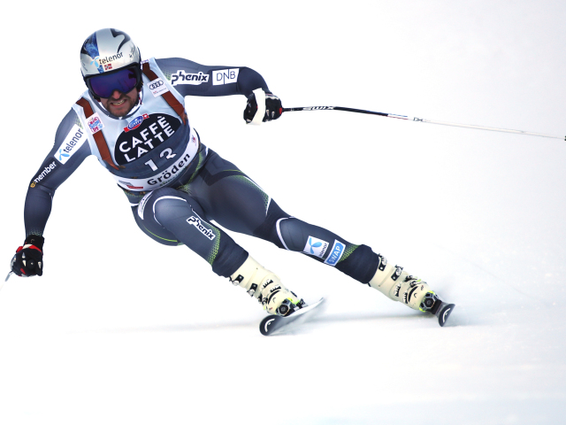 Taliansko Lyžovanie SP super G Svindal