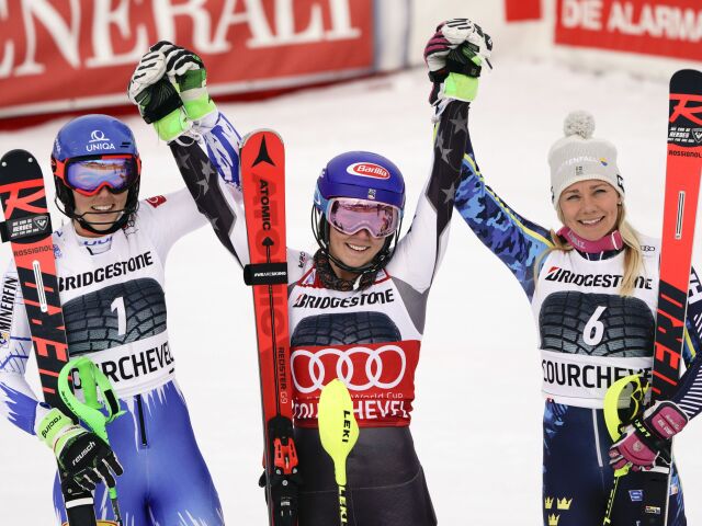 Petra Vlhová, Mikaela Shiffrinová, Frida Handsotterová