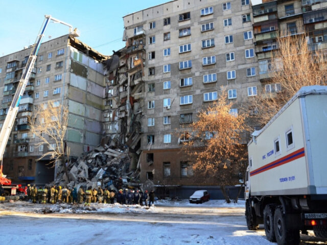 Rusko, Magnitogorsk, zrútenie budovy, záchranári