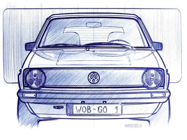 VW Golf - skica