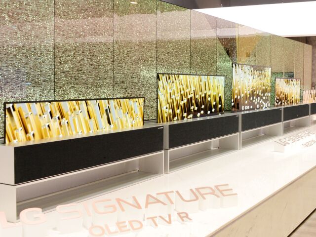 LG Signature TV R, ohybný televízor, ohybný displej