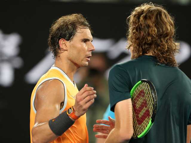 Rafael Nadal a Stefanos Tsitsipas.