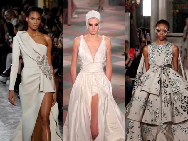 Zľava: Kreácie Haute Couture Jar/Leto 2019.