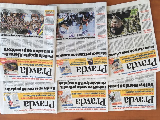 denník Pravda, titulka