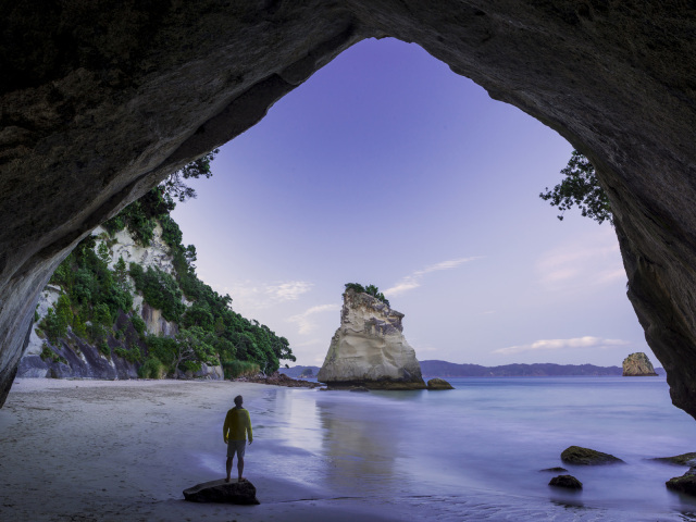Nový Zéland, Polostrov Coromandel, Cathedral Cove