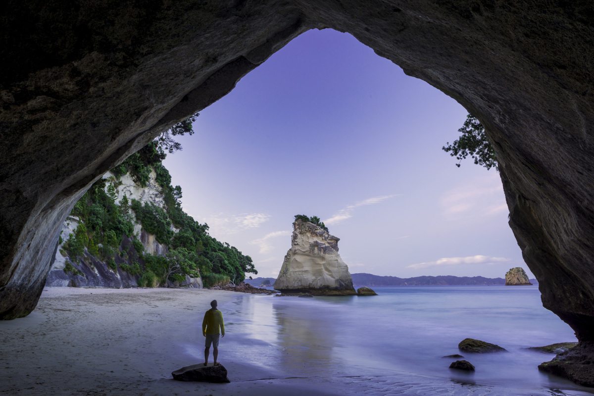 Nový Zéland, Polostrov Coromandel, Cathedral Cove
