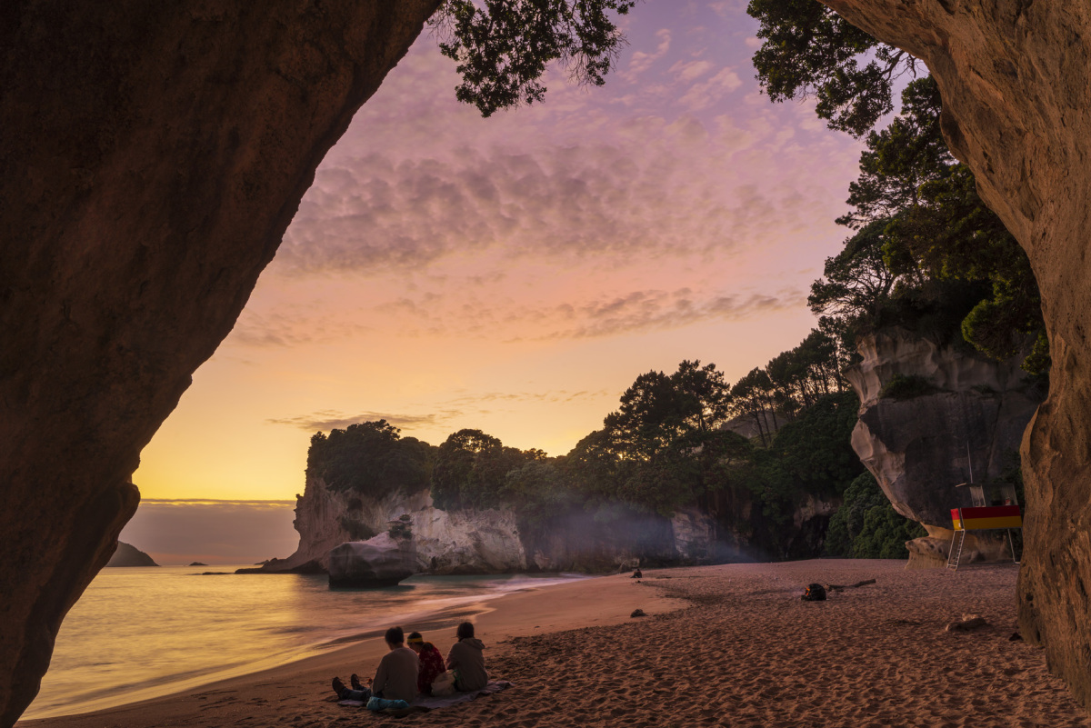 Nový Zéland, Polostrov Coromandel, Cathedral Cove