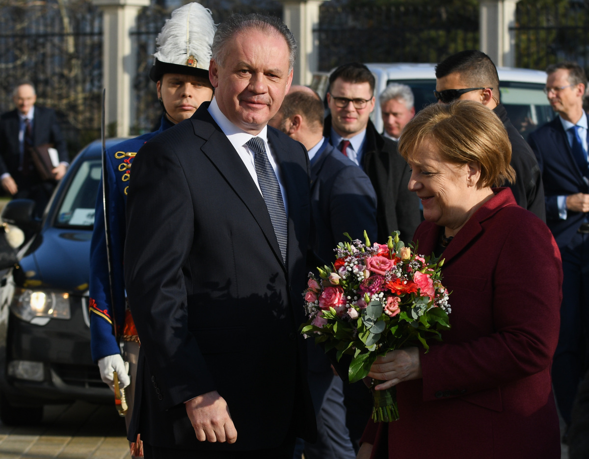 angela merkelová, andrej kiska