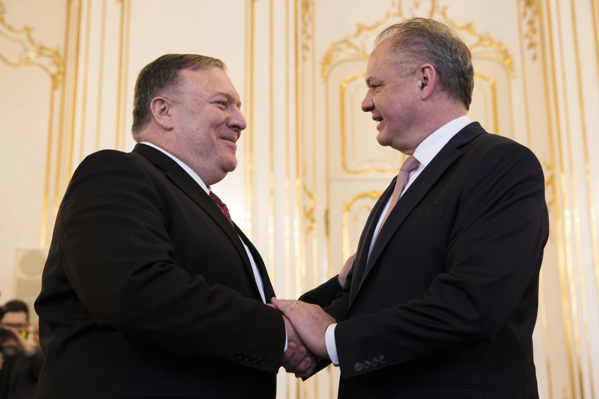 Pompeo návšteva Kiska prijatie