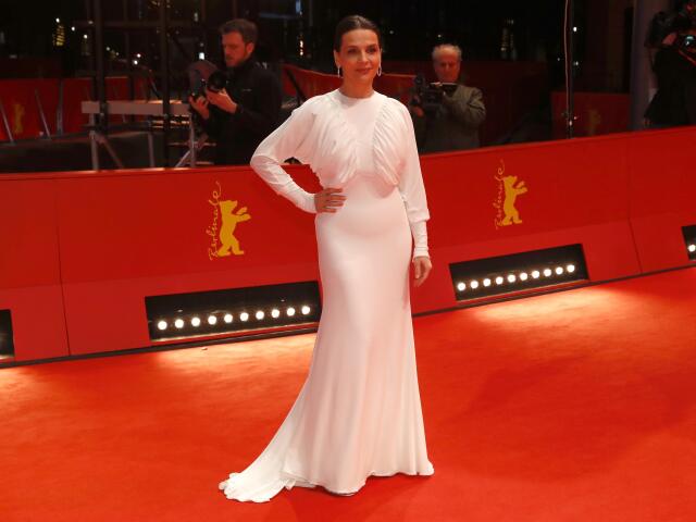 Prezidentka medzinárodnej poroty a herečka Juliette Binoche na festivale v Berlíne.