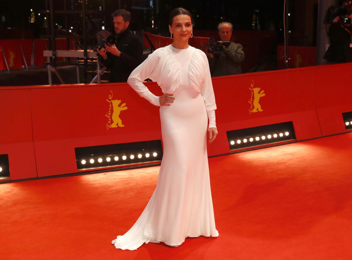 Prezidentka medzinárodnej poroty a herečka Juliette Binoche na festivale v Berlíne.