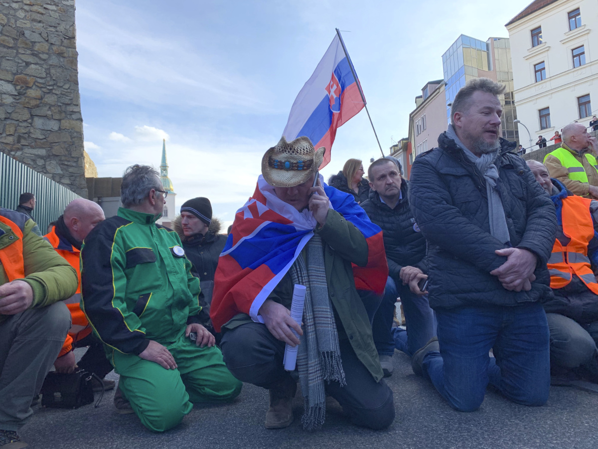Bratislava Protest Farmári staromestská