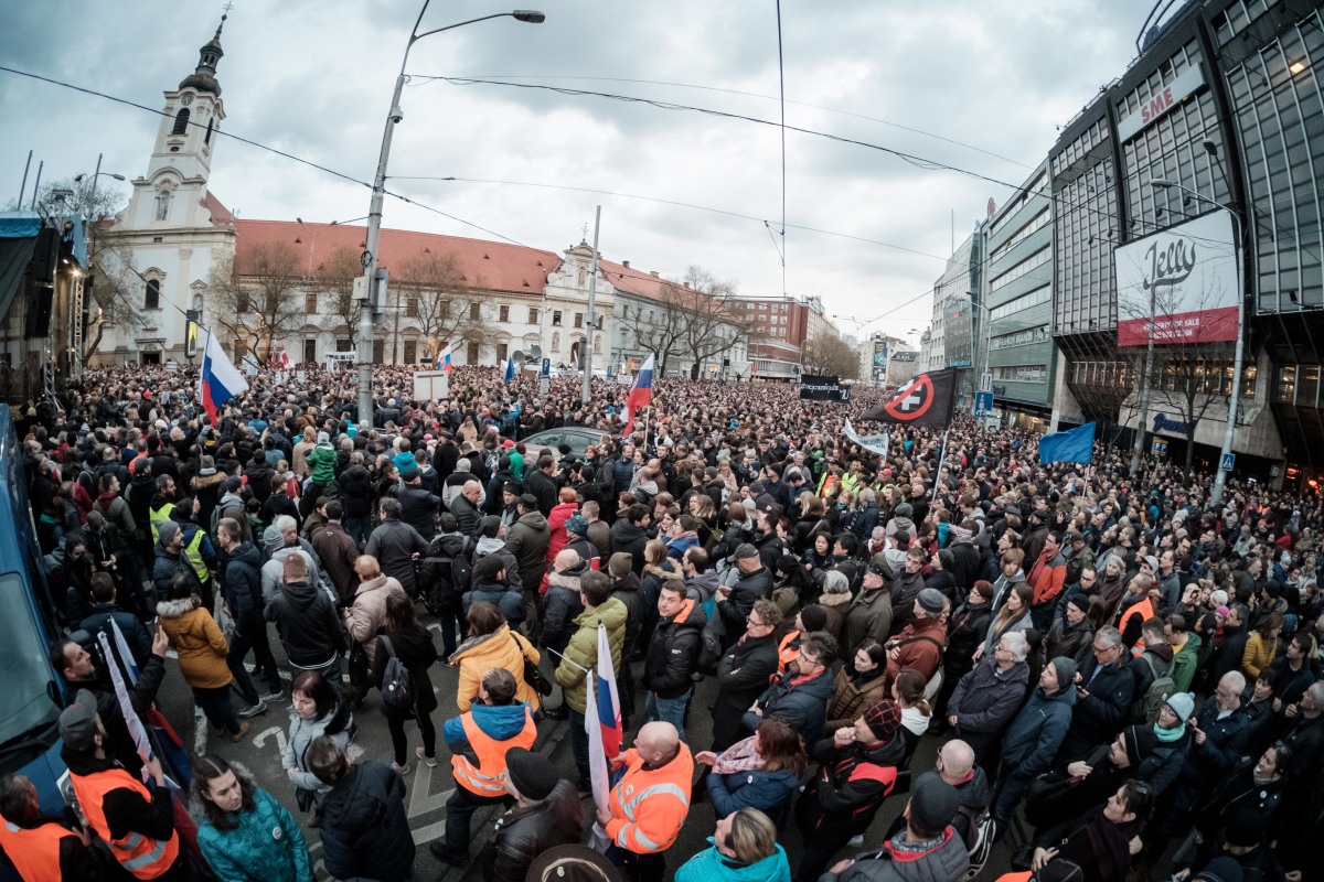 vyrocie, spomienka, kuciak, nam. snp, protest, za slusne slovens