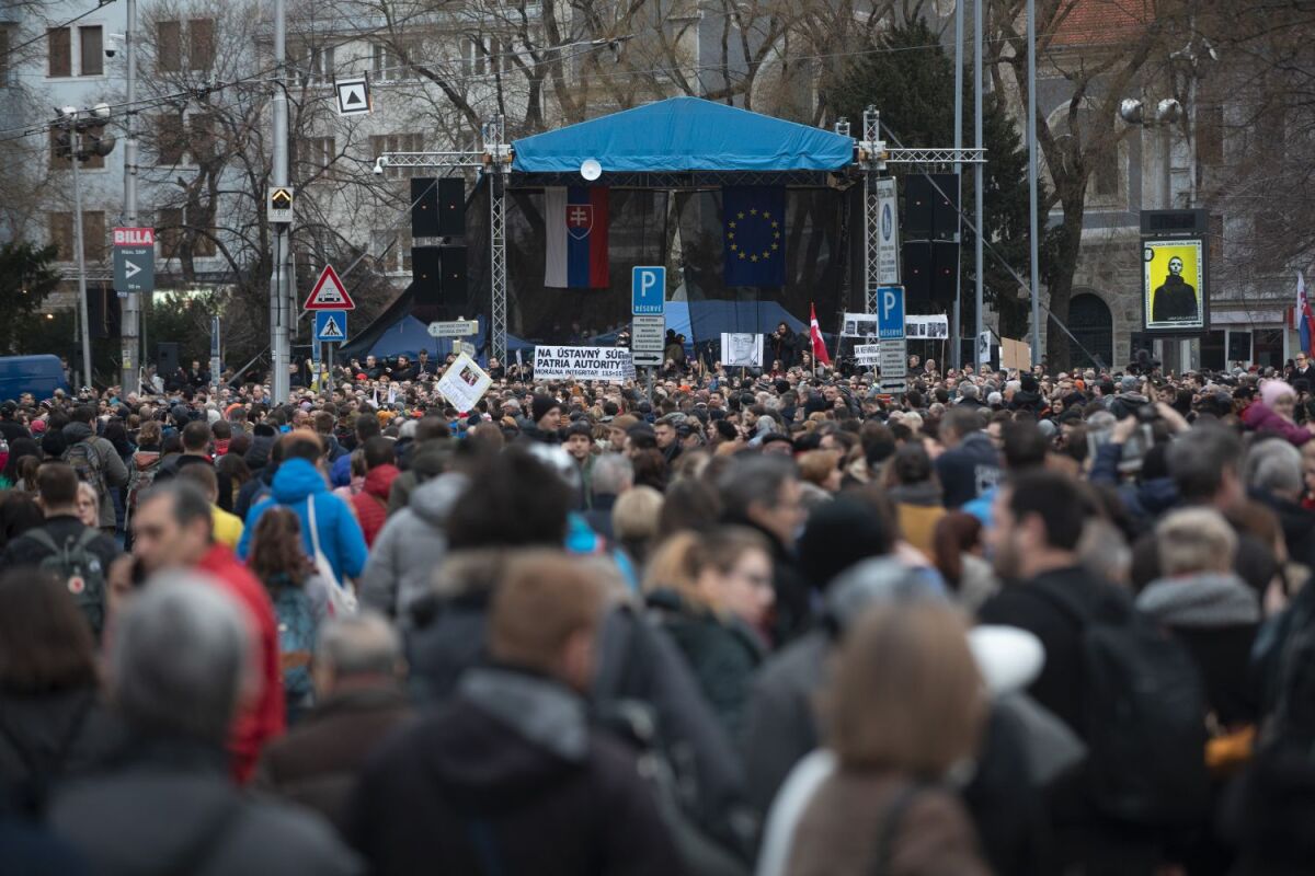 zhromaždenie,  Za slušné Slovensko v Bratislave