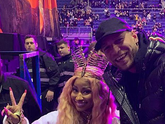 Raperka Nicki Minaj a slovenský raper Majk Spirit, ktorý jej mal predskakovať.