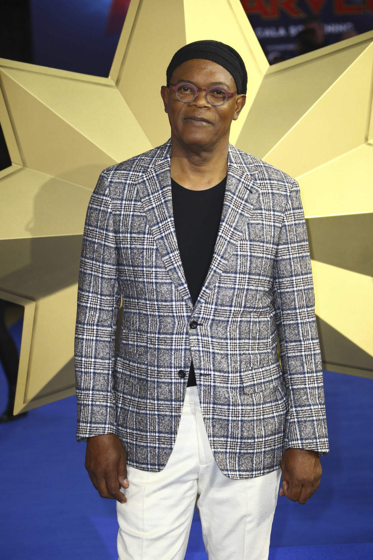 Americký herec Samuel L. Jackson (postava plukovníka Nicholasa Josepha Furyho) prichádza na premiéru akčného sci-fi filmu Captain Marvel.