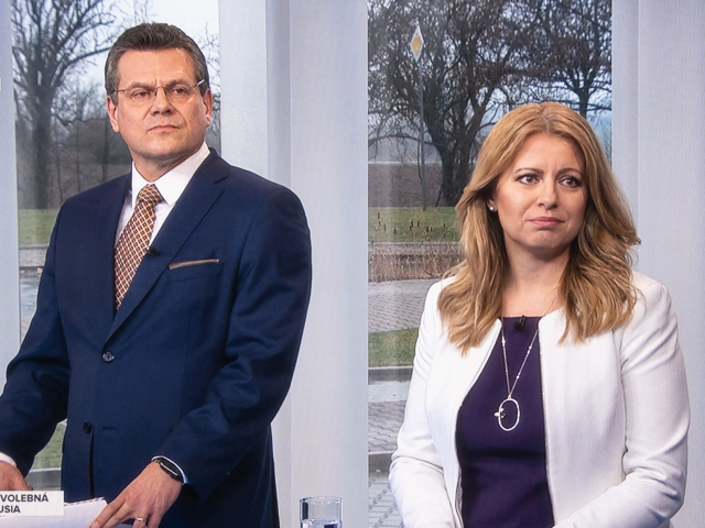 predvolebna debata, Sefcovic, Caputova,