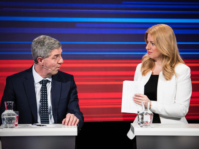 Čaputová Bugár voľby diskusia kandidátov na prezidenta SR 2019