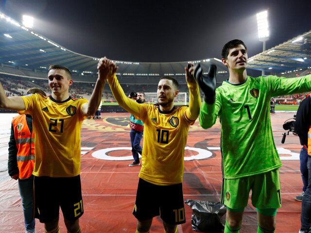 Timothy Castagne, Eden Hazard, Thibaut Courtois