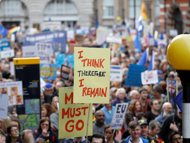 británia, protest, brexit