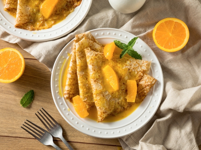 Crepes suzette, palacinky