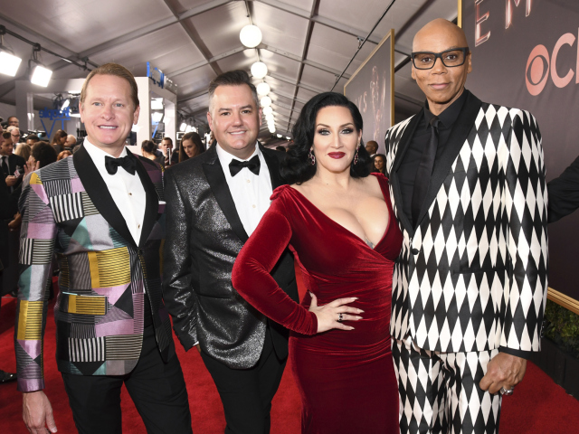 Zľava:  Carson Kressley, Ross Mathews, Michelle Visage a RuPaul si prevzali cenu EMMY aj v roku 2017.
