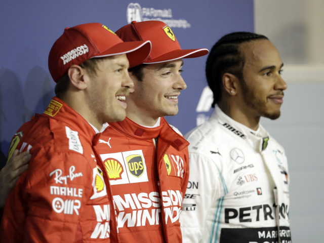 Sebastian Vettel, Charles Leclerc, Lewis Hamilton