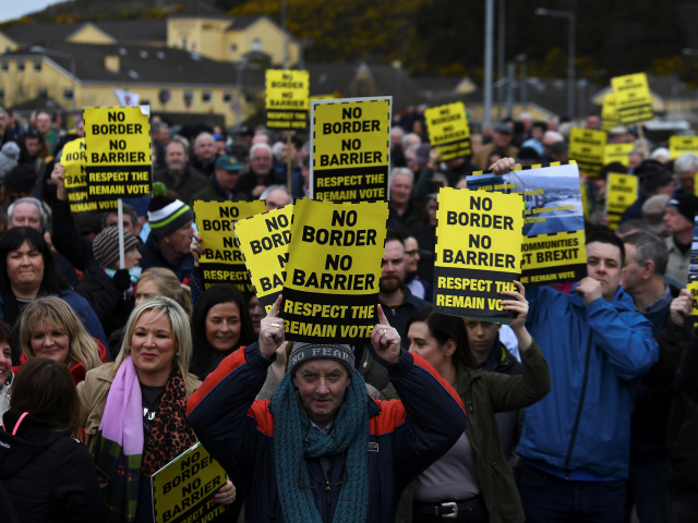 Brexit, írsko, hranice, demonštrácia, protest