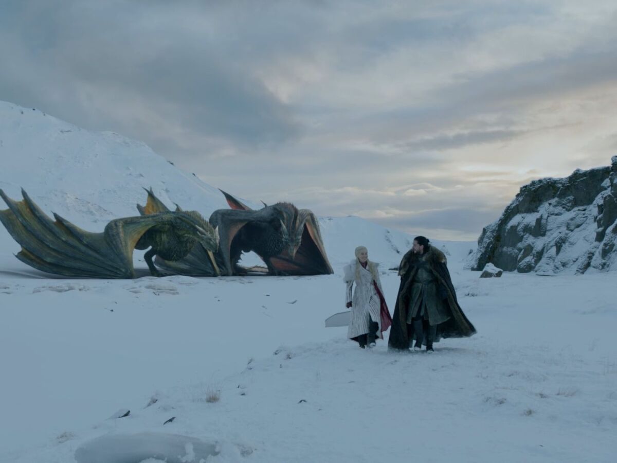 hra o tróny, game of thrones, jon, daenerys, draky,