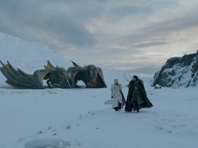 hra o tróny, game of thrones, jon, daenerys, draky,